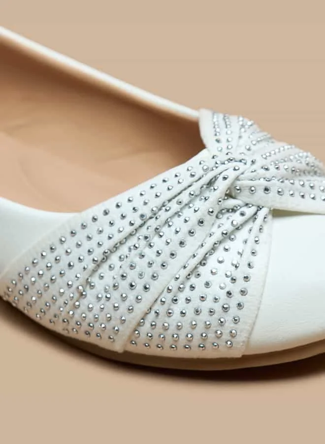 Celeste Girls' Embellished Slip-On Ballerina Shoes