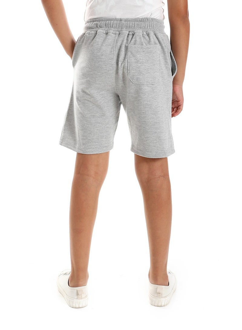 ماستر جينز شورت اطفال قطن وسط استيك - رمادي - Image 2