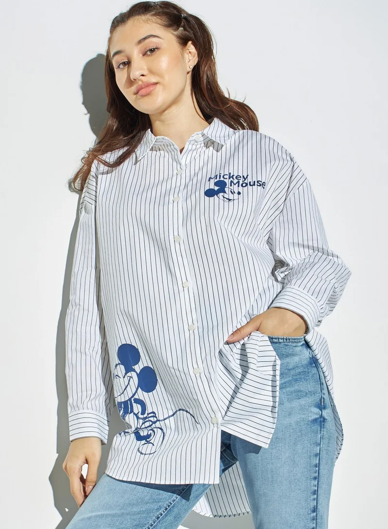 SP Characters Button Down Oversized Shirt
