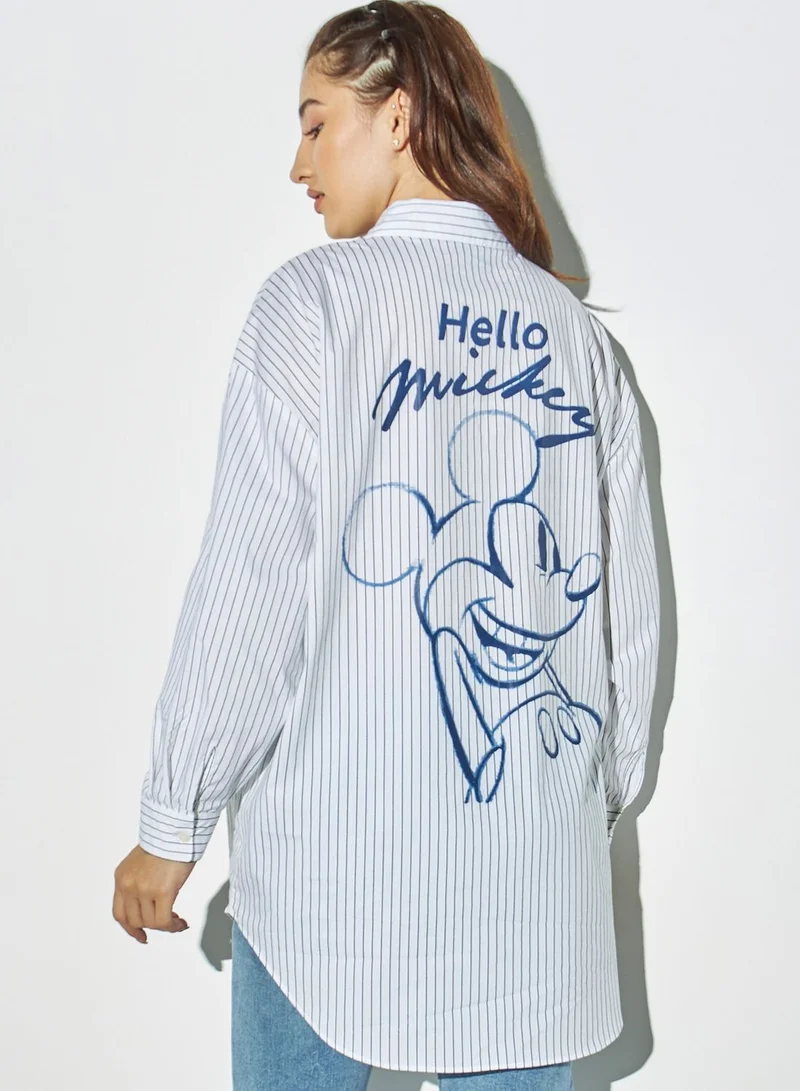 SP Characters Button Down Oversized Shirt