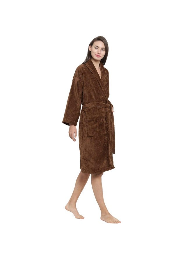 MYTRIDENT Trident Soft Comfort 100% Cotton Shawl Collar Bathrobe, Wilssing Gown, Super Soft, Absorbent-Perfect for Gym, Shower, Spa, Hotel Robe, Vacation (Willow Wood, Large) - Image 1