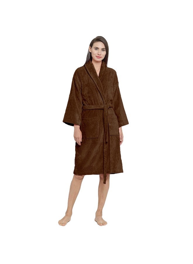 MYTRIDENT Trident Soft Comfort 100% Cotton Shawl Collar Bathrobe, Wilssing Gown, Super Soft, Absorbent-Perfect for Gym, Shower, Spa, Hotel Robe, Vacation (Willow Wood, Large) - Image 3