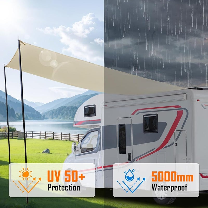 LIROPAU Motorhome Tarp, Car Camping Awnings, Waterproof and UV-Resistant - Image 4
