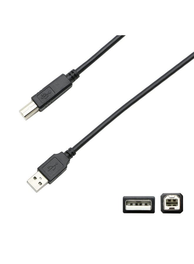 كابل USB 2.0 A إلى B بطول 1.5 متر - سلك طابعة وماسح ضوئي عالي السرعة، متوافق مع أجهزة HP وCanon وEpson وBrother ومحركات الأقراص الصلبة الخارجية وغيرها - Image 3
