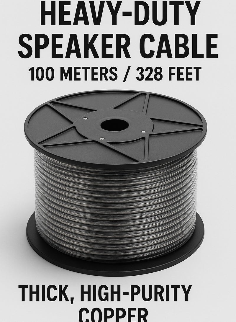 Mike Music 100M Heavy-Duty Speaker Wire – High-Purity Copper Cable for Audio Systems, Subwoofers, and Amplifiers - Image 1