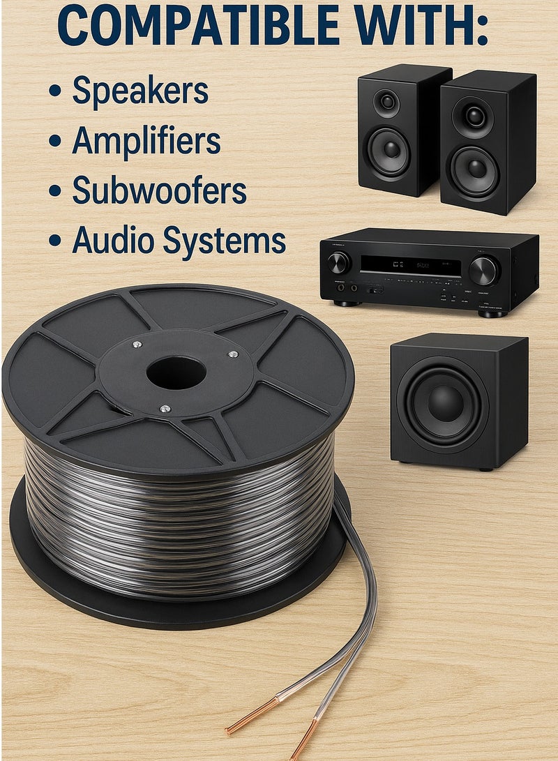 Mike Music 100M Heavy-Duty Speaker Wire – High-Purity Copper Cable for Audio Systems, Subwoofers, and Amplifiers - Image 3