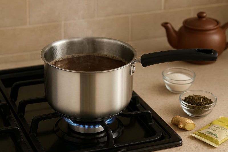 Kruvad Stainless Steel Saucepan Plastic Handle Small Milk Pot for Tea Coffee Soup Sauce Butter Mini Steel Sauce Pan for Gas Stove Induction Durable Rust Free Easy to Clean Cookware for Kitchen - Image 2