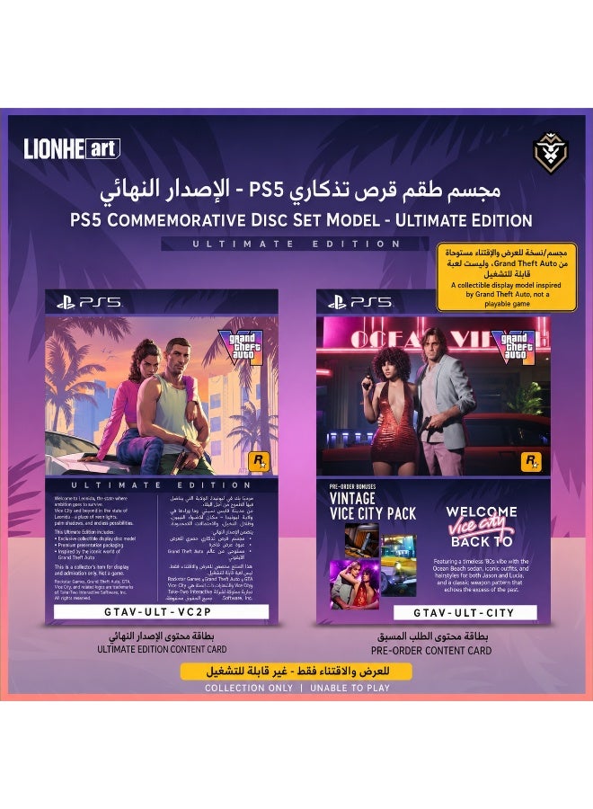 Sony GTA6 Grand Theft Auto VI PS5 Display & Collectible Replica with Decorative Case and Disc, Non Playable - Image 4