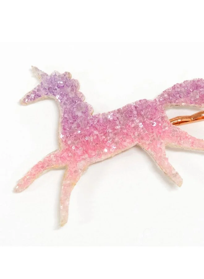 ميري ميري Unicorn Ombre Glitter Hair Slides 3.625 x 3.5 x .625بوصة
