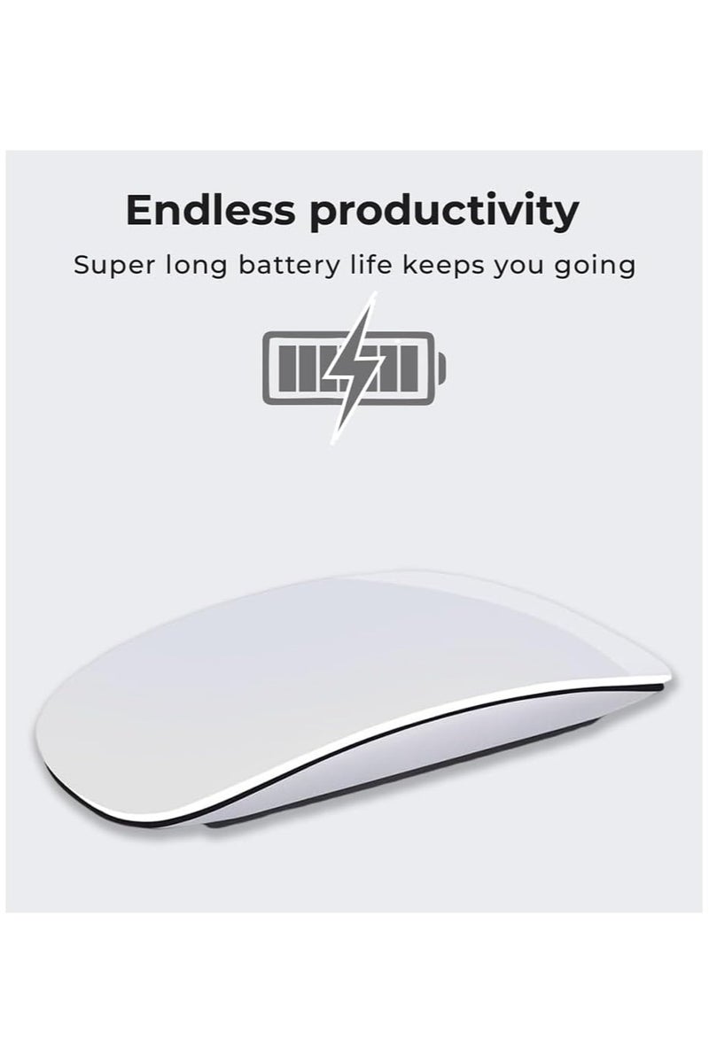 Magic Mouse White, Multi-Touch Surface, Rechargeable Wireless Touch Mouse Scrolling, Optical Precision, Strong Bluetooth 5.1 Connectivity, and 1600 DPI Sensor, Compatible with All Devices - Image 5