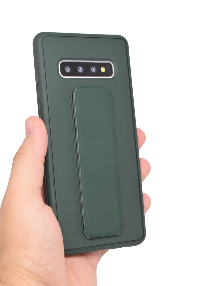 BORTONY Galaxy S10 Case Silicone Camera Protected Shockproof With Finger Grip Stand Cover for Samsung S10 - Image 3