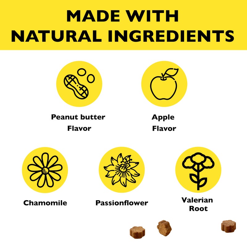 RESCUE Pet Chews for Dogs, 60 Soft Chews, Behavioral Health Supplement for Dogs with Chamomile, passionflower & Valerian, soothes Stress, Nervousness & Anxiousness - Image 5