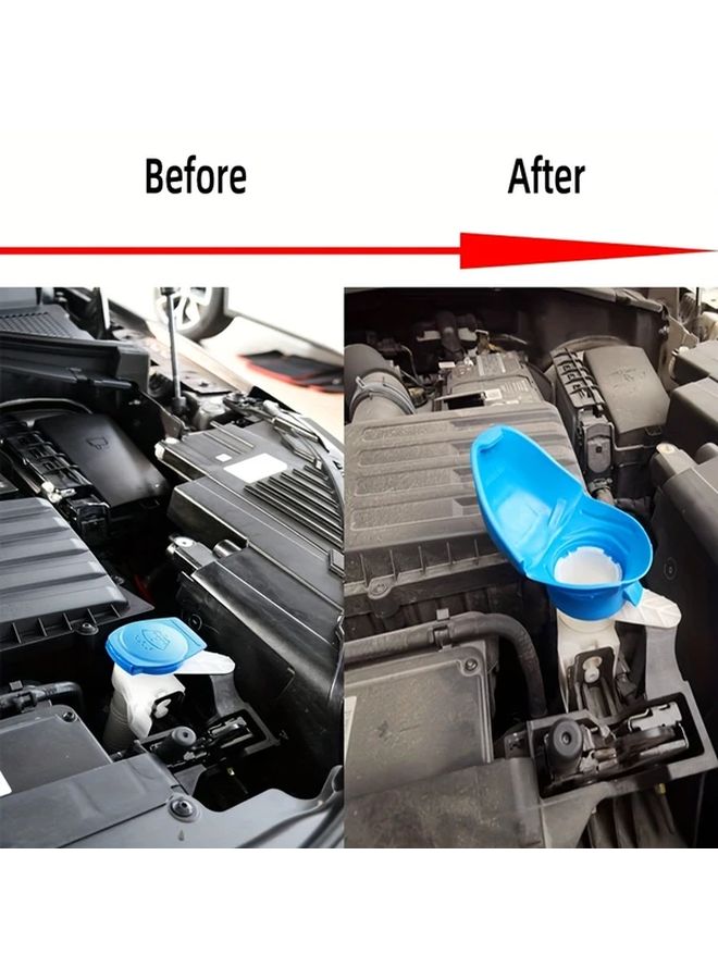Blue Windshield Washer Reservoir Cap And Funnel Durable Rubber Fits 1 81 To 1 97 Inch - Image 3