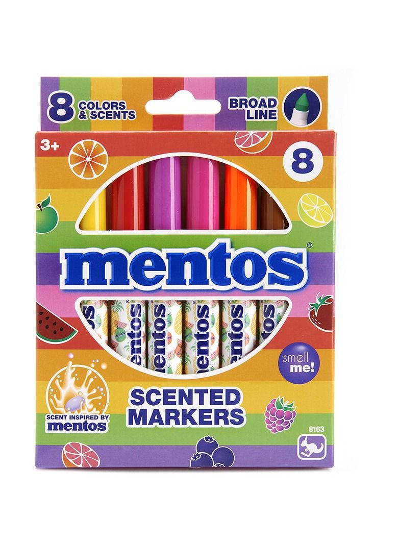 Mentos أقلام تحديد عريضة معطرة بقياس 8 قيراط - Image 1