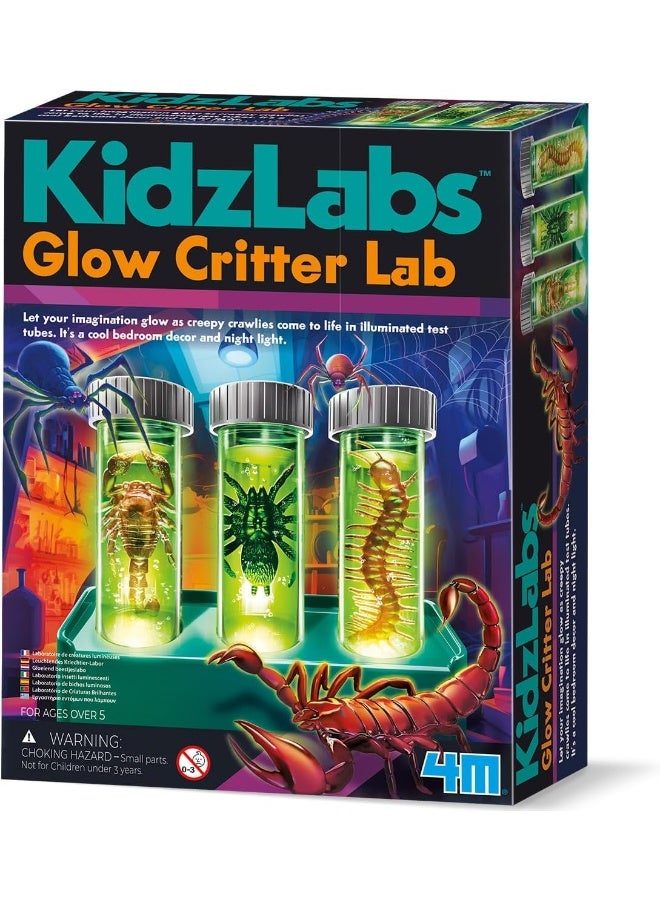 4M KidzLabs Glow Critter Crawlies Kit – Dig, Discover & Illuminate Glow-in-the-Dark Insects | STEM Science Activity for Kids Ages 5+ | 00-03469 - Image 1