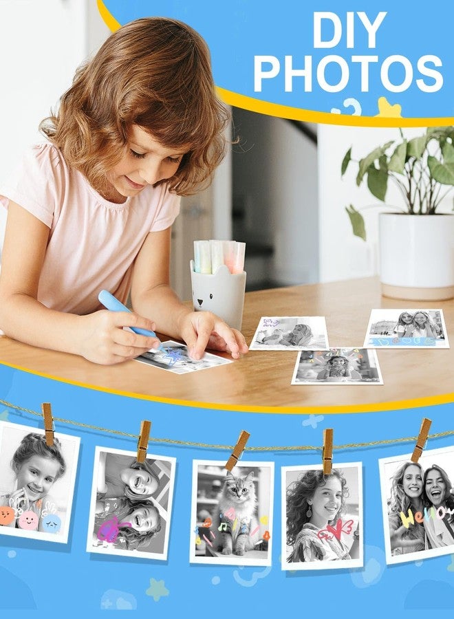 OTJ 12 Rolls Instant Print Camera for Kids Refill Thermal Print Paper Rolls - Photo Album 2.5x3.5 Picture Holder Book Holds 120 Horizontal Photos DIY Picture Albums - Image 3