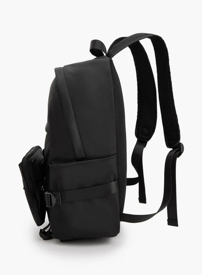 Missy BLACK Solid Backpack With Adjustable Shoulder Straps for Women | Best Price UAE