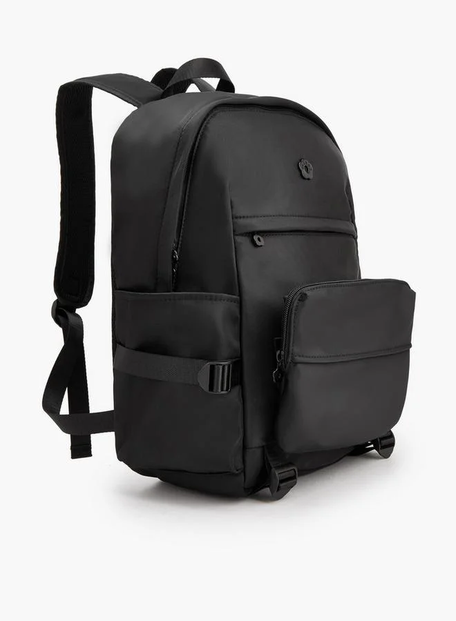 Missy BLACK Solid Backpack With Adjustable Shoulder Straps for Women | Best Price UAE