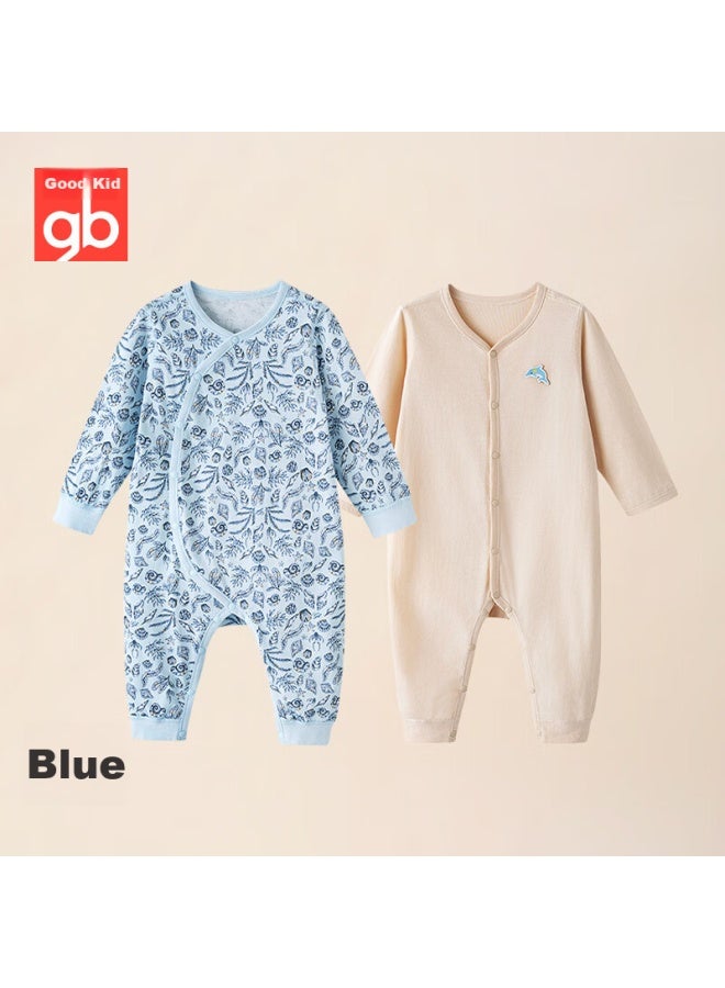 Gb Baby Summer Class A Pure Cotton Romper Crawling Suit 5A Antibacterial Jumpsuit Summer Air-Conditioning Clothes 2-Pack - Image 2