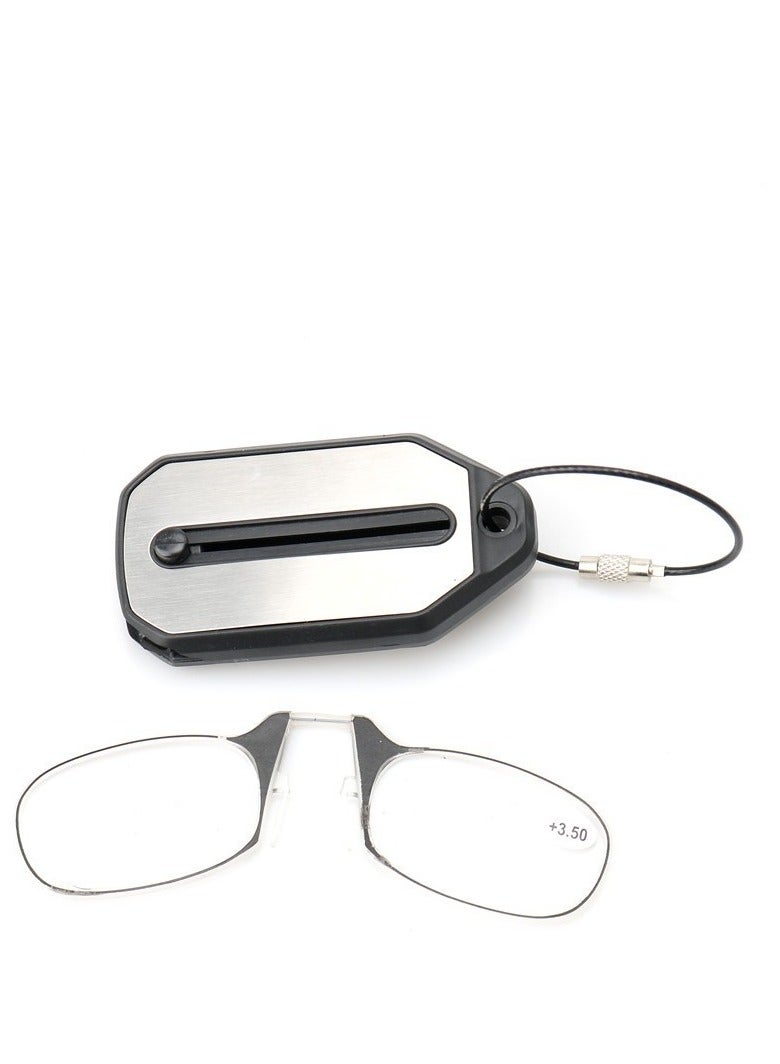 Tanwer Legless ultra-thin telescopic clip nose reading glasses keychain reading glasses - Image 3