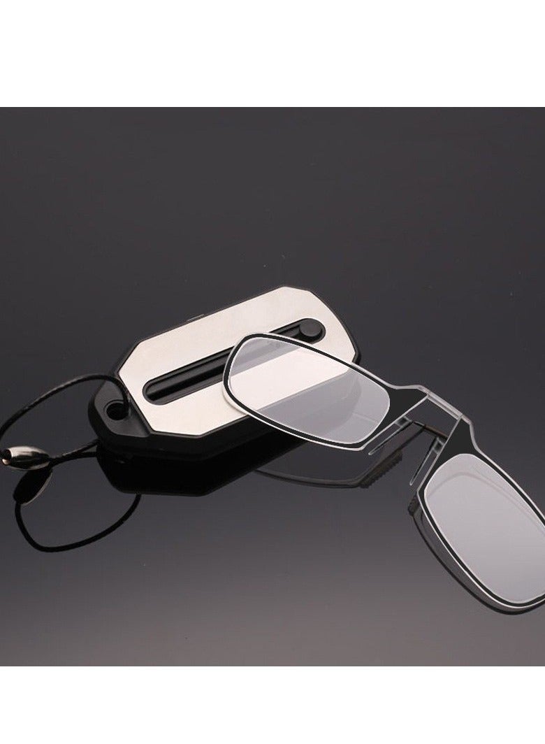 Tanwer Legless ultra-thin telescopic clip nose reading glasses keychain reading glasses - Image 4