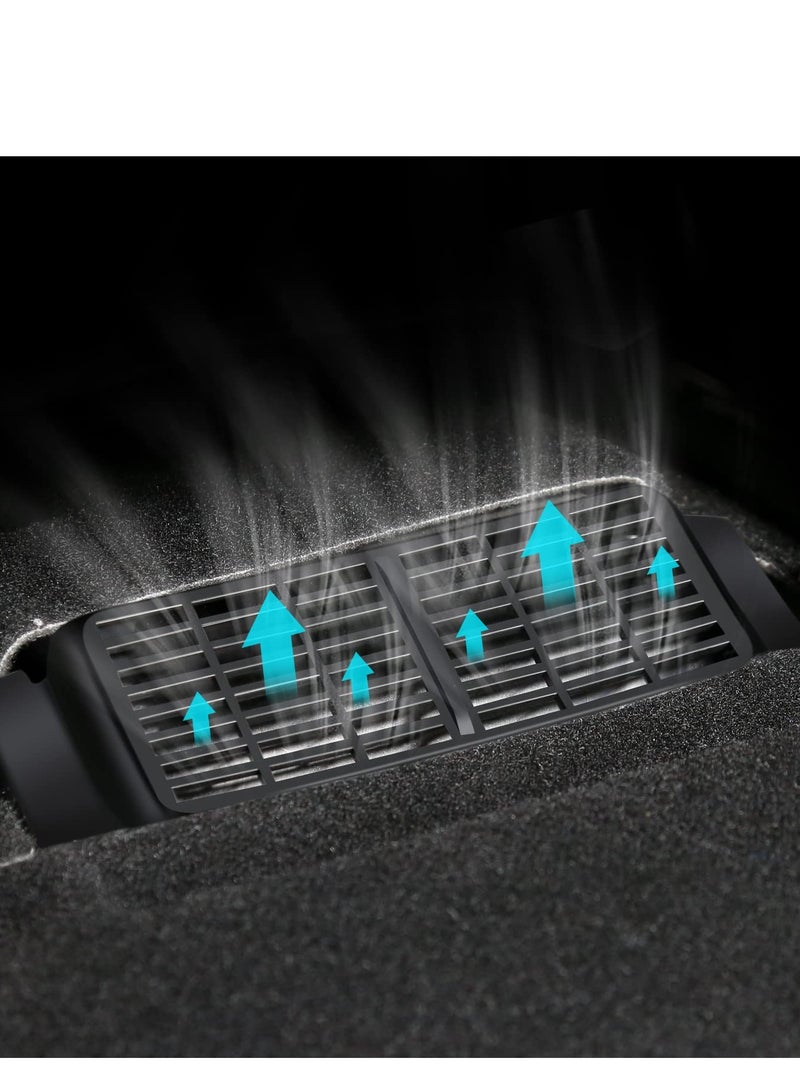 Generic for Tesla Model 3 Rear Under Seat Air Vent Cover, Backseat Air Conditioning Outlet Vent Deflector Grille Protector Snap-in Installation Intake Grid Model 3 Accessories, 2 pcs  - Image 3