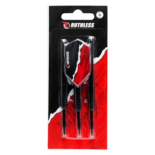 RUTHLESS Mini Dart Set | Miniature Lightweight Steel Tip Darts Set Including Flights, Black (BX238) - Image 4
