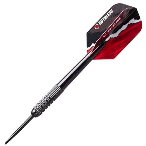 RUTHLESS Mini Dart Set | Miniature Lightweight Steel Tip Darts Set Including Flights, Black (BX238) - Image 2
