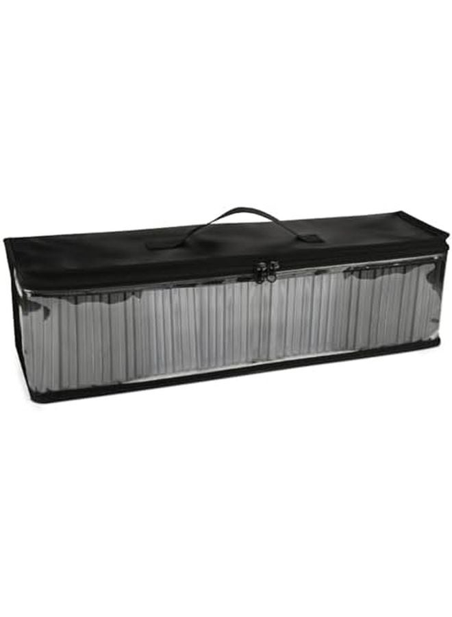 Black Zippered Disc Storage Bag With Handle For Secure Sleeves And Protective Holder - Image 1