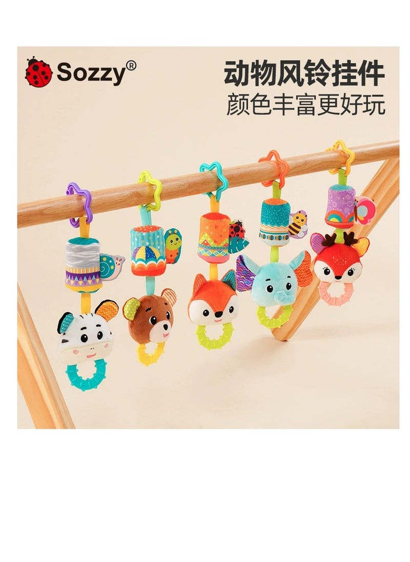 Sozzy - Baby 0-1 years old plush comfort car hanging bed hanging baby stroller pendant wind chimes toy - Image 1