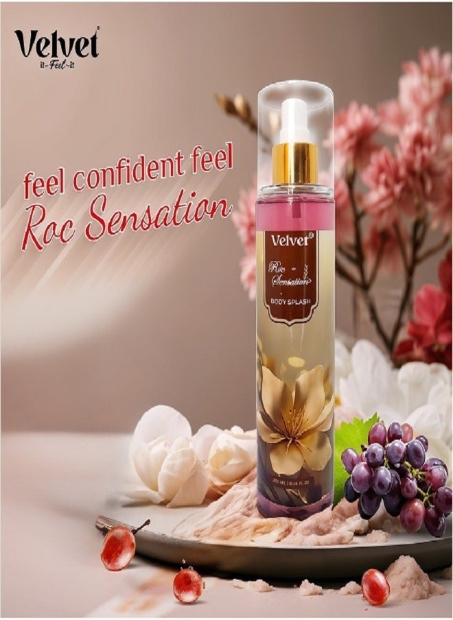 VELVET - Roc Sensation Body Splash 250ml - Image 1