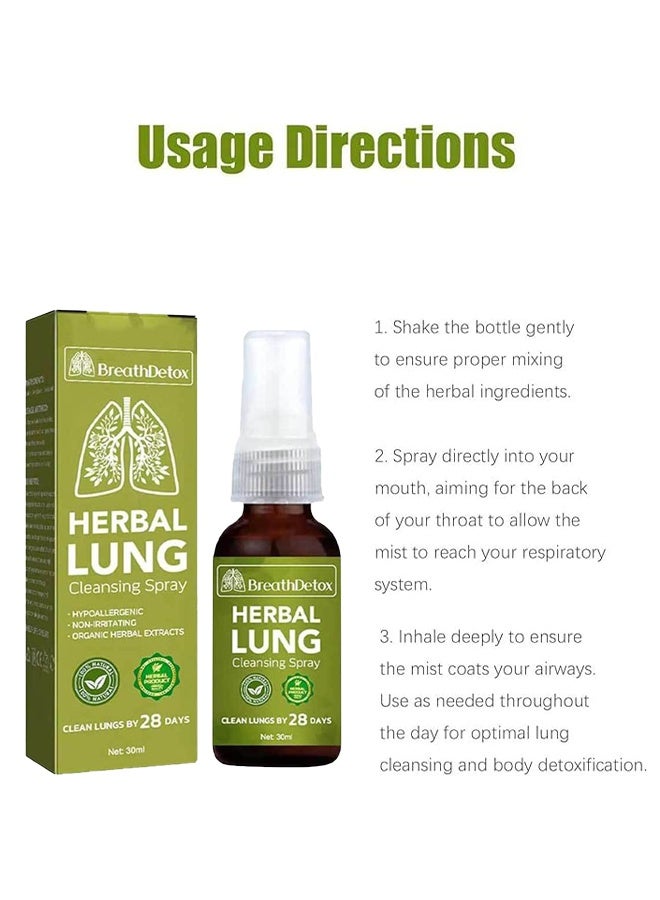 Breathdetox Herbal Lung Cleansing Spray 30ml, Natural Throat Oral Spray, Relieves Throat and Nasal Discomforts Throat - Image 4