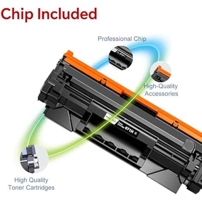 071 / 071H HIGH YIELD BLACK TONER CARTRIDGE COMPATIBLE REPLACEMENT FOR 071H/071/CRG-071 TONER CARTRIDGE WITH IMAGECLASS LBP122DW MF273DW MF275DW PRINTERS|2PACK 5000-PAGE CAPACITY INK - Image 2