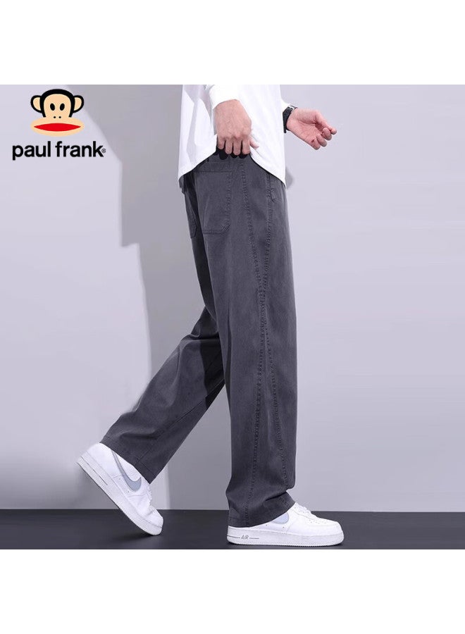 Paul Frank Paul Frank Men's Spring Straight Wide-leg Casual Pants Men's American Style Wide-leg Pants Modern Gray Xl  - Image 3