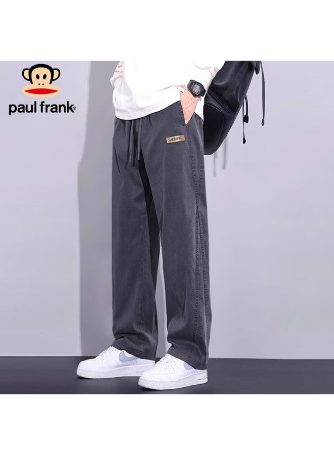 Paul Frank Paul Frank Men's Spring Straight Wide-leg Casual Pants Men's American Style Wide-leg Pants Modern Gray Xl  - Image 5