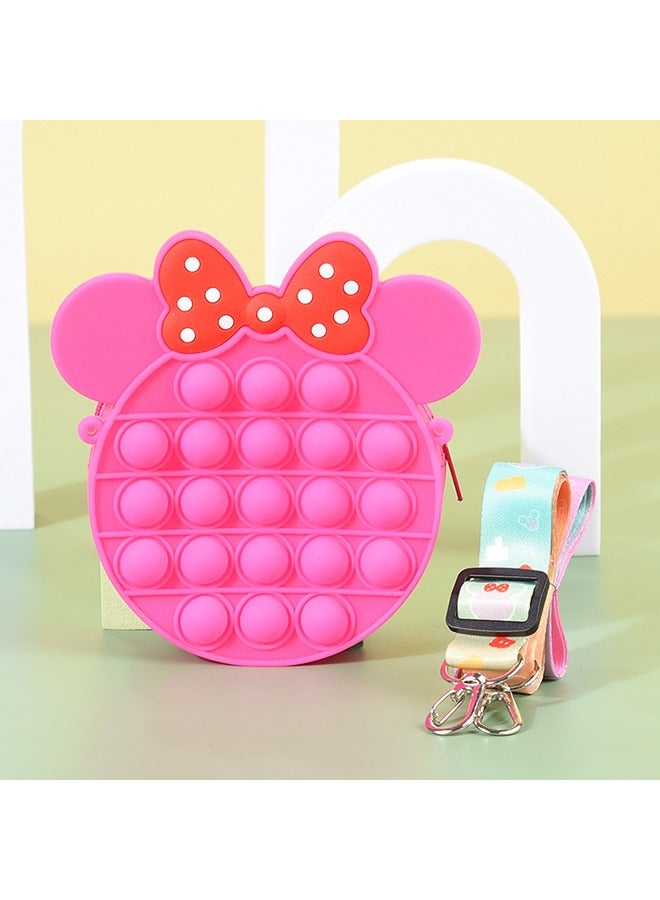 Pop Bag it, Fidget Bag, Pop Purse for Girl and Women Pop Bag, Anti Stress Silicone Poppet Bag Fidget Shoulder Bag, Best Gifts