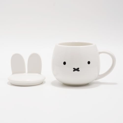 COTONOHA Japanese Ceramic Mug with Lid, 9.1 fl oz (270 ml), Cute Bunny Design, Dishwasher & Microwave Safe, Heat Retention Coffee Cup - Image 2