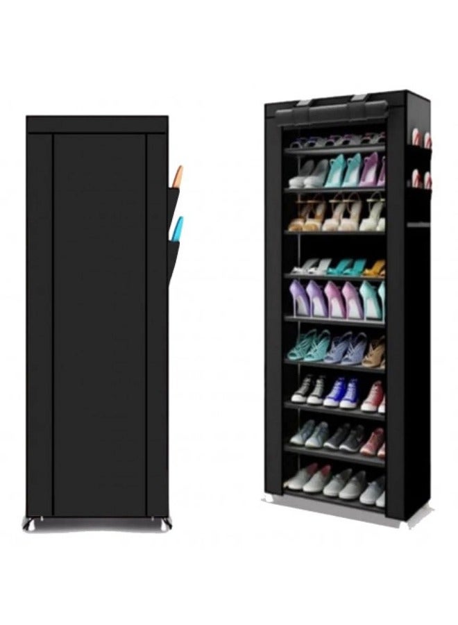 SHEE ONE Multi-layer shoe cabinet with stylish fabric cover for storing and organizing shoes - Image 1