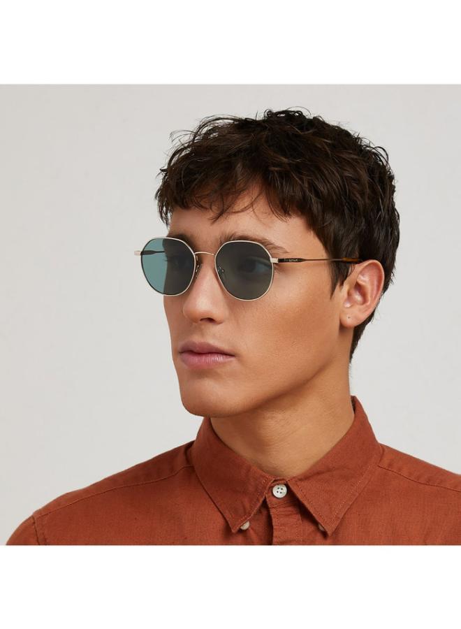 30 سندايز نظارة شمسية رجالي وندرلست خضراء بإطار معدني ذهبي ياباني وعدسات خضراء بإطار كامل - Image 5