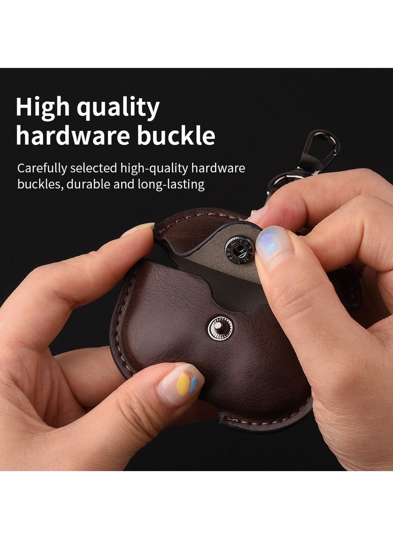 Youque - PU Leather Earphone Case Protective Cover for Apple AirPods 4 Black - Image 1