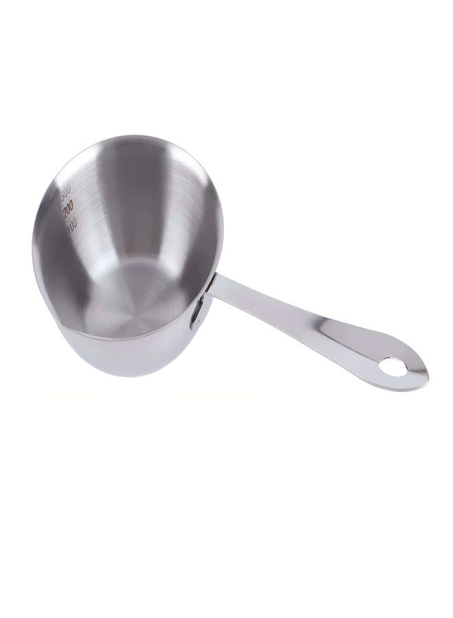 زيروديس سخان زبدة من الفولاذ المقاوم للصدأ، وعاء تسخين حليب مزود بفوهات صب، وعاء صغير لإذابة الشوكولاتة، مناسب لتسخين القهوة والشاي والحساء. - Image 1