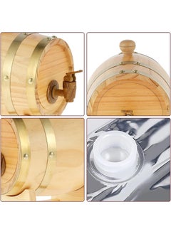Home Care Wine Barrel, 1.5L Vintage Natural Oak Wooden Wine Aging Barrel Wine Keg Bucket Home Brew Brewing Equipment Accessories for Wine/Brandy/Whisky/Tequila, Beautiful and Practical  - Image 5