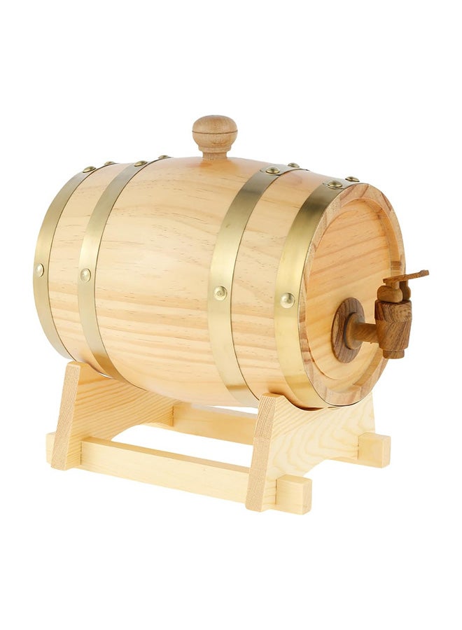 Home Care Wine Barrel, 1.5L Vintage Natural Oak Wooden Wine Aging Barrel Wine Keg Bucket Home Brew Brewing Equipment Accessories for Wine/Brandy/Whisky/Tequila, Beautiful and Practical  - Image 1