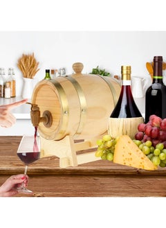 Home Care Wine Barrel, 1.5L Vintage Natural Oak Wooden Wine Aging Barrel Wine Keg Bucket Home Brew Brewing Equipment Accessories for Wine/Brandy/Whisky/Tequila, Beautiful and Practical  - Image 2