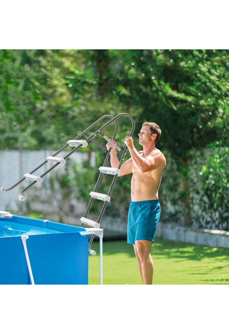 INTEX Rectangular Frame Pool 2.2m X 1.5m X 0.6m - Blue, 1662 Liters Capacity, Aluminum & PVC, For Ages 6+ - Image 4