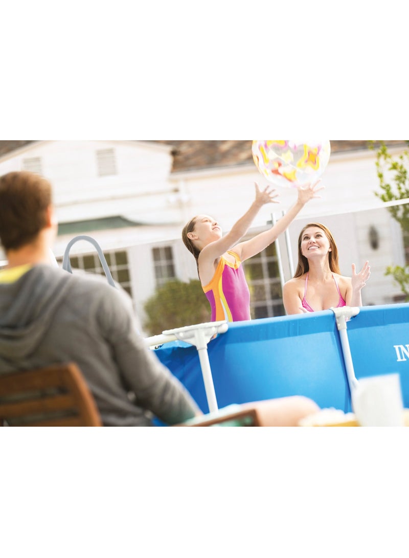 INTEX Rectangular Frame Pool 2.2m X 1.5m X 0.6m - Blue, 1662 Liters Capacity, Aluminum & PVC, For Ages 6+ - Image 3