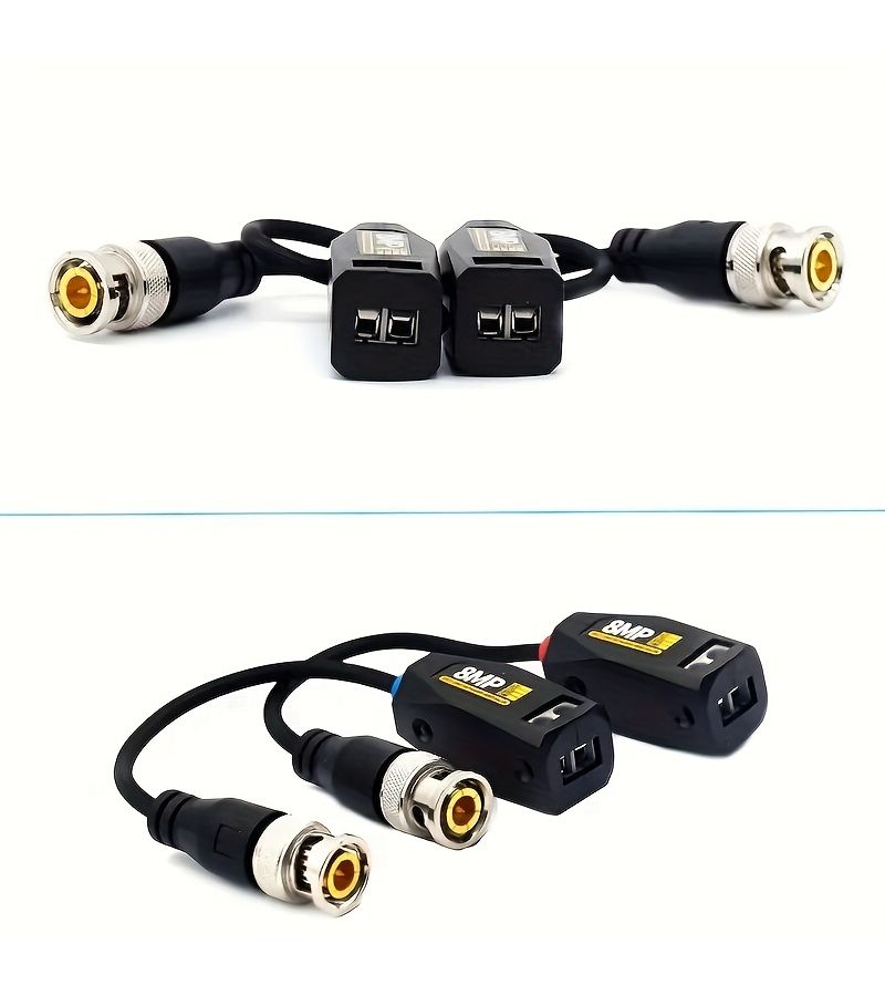 3 أزواج 8 ميجابكسل BNC CCTV محول متحد المحور لنقل الفيديو AHD HD CVI TVI CVBS سلبي زوج مجدول - Image 5