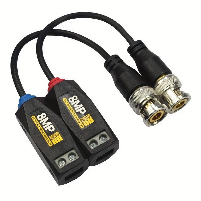 3 أزواج 8 ميجابكسل BNC CCTV محول متحد المحور لنقل الفيديو AHD HD CVI TVI CVBS سلبي زوج مجدول - Image 4