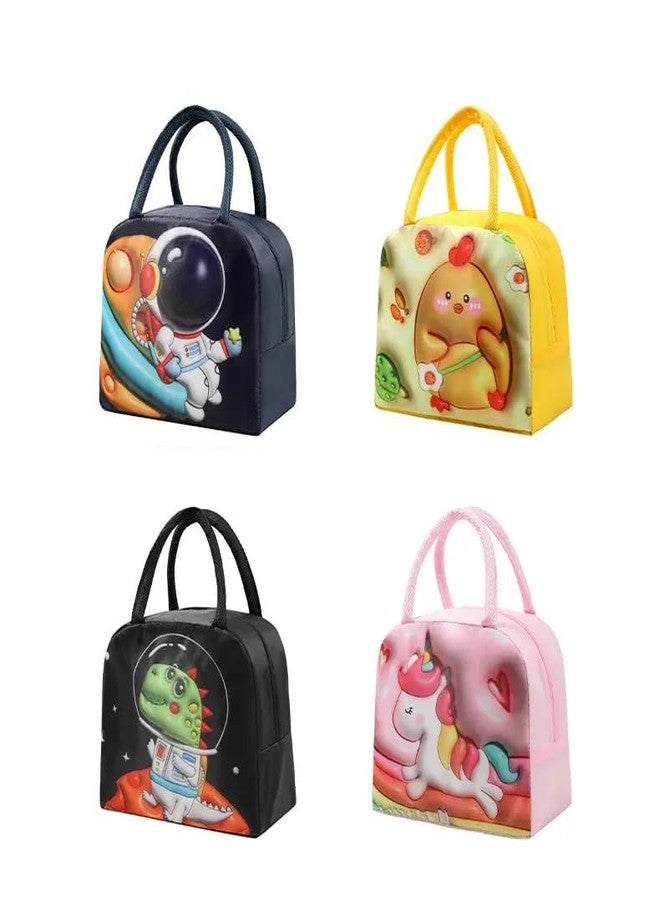 KARDIFF 3D Cartoon Children's Lunch Box Insulation Bag Lovely Large Capacity Portable Lunch Bag, Astronaut - Image 3