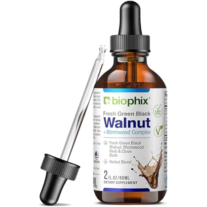 biophix مستخلص الجوز الأسود الأخضر من بايوفيكس 2 أونصة - أعشاب طبيعية قوية لتنظيف تدعم صحة الأمعاء - Image 1